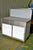 Custom made 304 grade stainless steel bench with drawers and cupboards